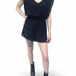 🖤 Want & Need Black Romper with Sheer Shell - Elegant & Edgy! 🖤